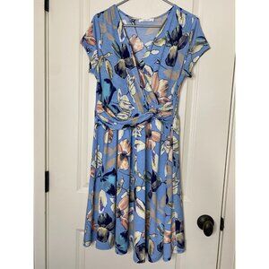 Jessy B x ModCloth Floral Fit Flare Dress XL Wedding Guest Made in USA